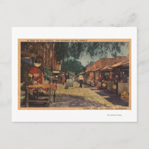 Cartão Postal Vista da Rua Olvera. (El Paso de Los Angeles)