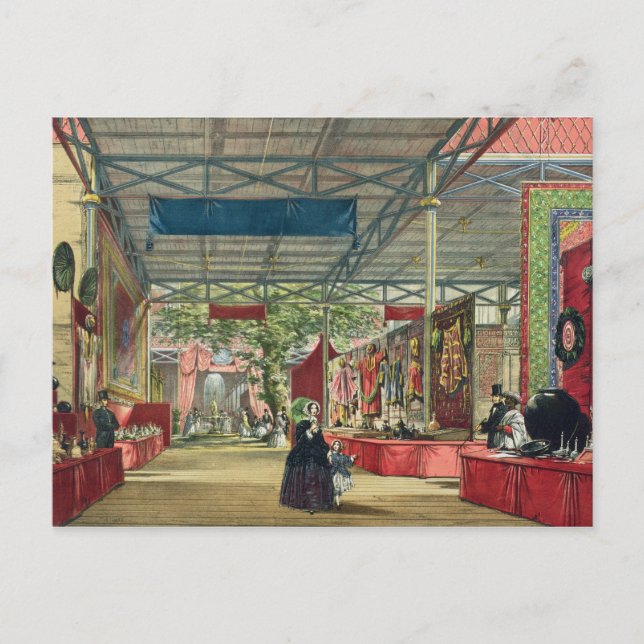 Cartão Postal Vista da seção Índia da exposição de Excelentes (Frente)