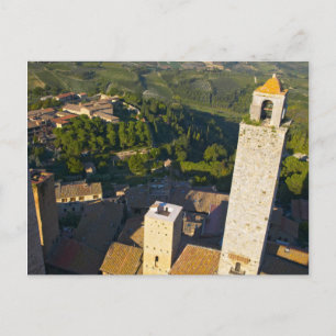 Cartão Postal Vista da Torre, San Gimignano, Siena, Toscana