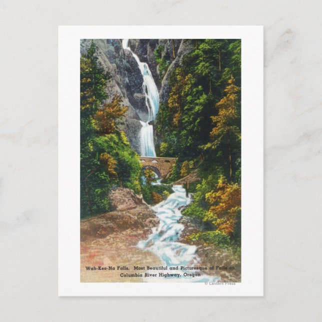 Cartão Postal Vista das cataratas de Wah-Kee-Na (Frente)