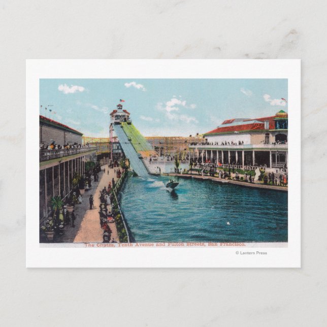 Cartão Postal Vista das Chutes na 10ª Avenida e Ruas Fulton (Frente)