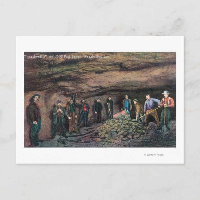 Cartão Postal Vista das minas Douradas da Treadwell Juneau, AK (Frente)