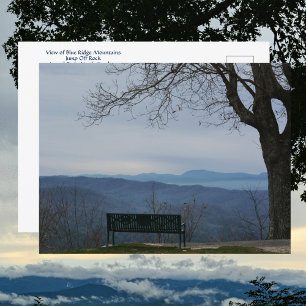 Cartão Postal Vista das Montanhas Blue Ridge do Jump Off Rock NC