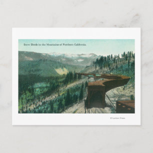 Cartão Postal Vista das planícies de neve sobre os comboios em m