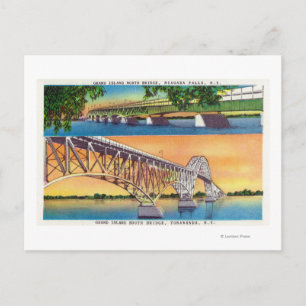 Cartão Postal Vista das Pontes Norte e Sul da Grande Ilha