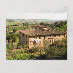 Cartão Postal Vista de alto ângulo de um edifício, San Gimigna