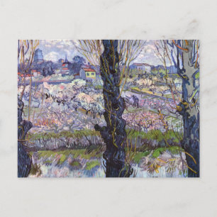 Cartão Postal Vista de Arles Jardim Florido de Van Gogh