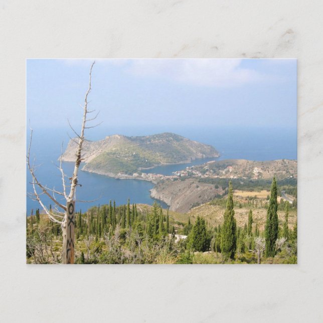 Cartão Postal Vista de Assos (Kefalonia) (Frente)
