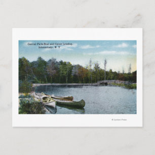 Cartão Postal Vista de aterrissagem de embarcações e canoas no