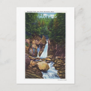 Cartão Postal Vista de Bash-Bish Falls perto do Excelente Barrin