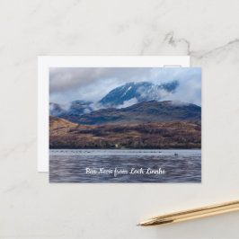 Cartão Postal Vista de Ben Nevis do Loch Linnhe, Escócia