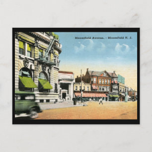 Cartão Postal Vista de Bloomfield, New Jersey Vintage