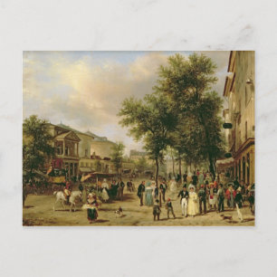 Cartão Postal Vista de Boulevard Montmartre, Paris, 1830