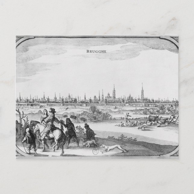 Cartão Postal Vista de Bruges (Frente)