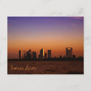 Cartão Postal Vista de Buenos Aires no pôr do sol