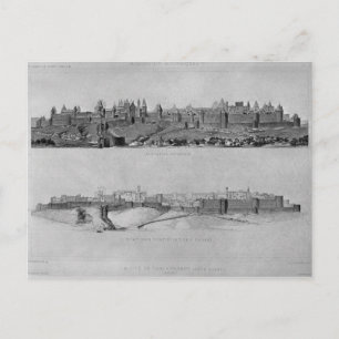 Cartão Postal Vista de Carcassonne do lado oeste