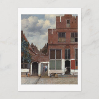 Cartão Postal Vista de casas em Delft The Little Street