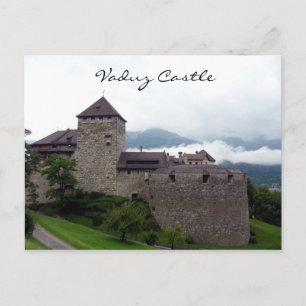 Cartão Postal vista de castelo de vaduz