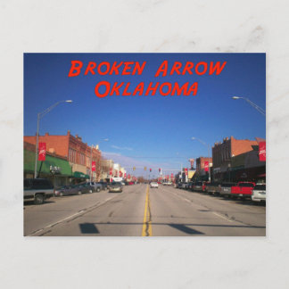 Cartão Postal Vista de Centro de Oklahoma de Seta Quebrada