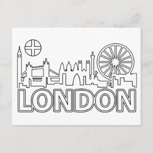 Cartão Postal Vista de Cidade do Paisagem   Londres, Inglaterra