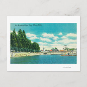 Cartão Postal Vista de City Beach e Pier