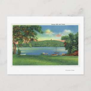 Cartão Postal Vista de Colina de Carga e Torre