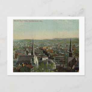 Cartão Postal Vista de Cumberland, Maryland 1911 Vintage