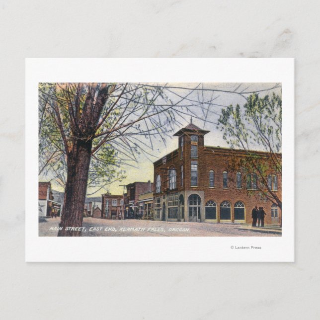 Cartão Postal Vista de East End de Main StreetKlamath Falls, OU (Frente)