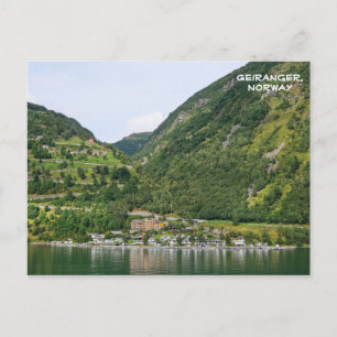 Cartão Postal Vista de Geiranger, Ørnevegen, Noruega