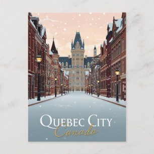 Cartão Postal Vista de Inverno da Cidade de Quebec