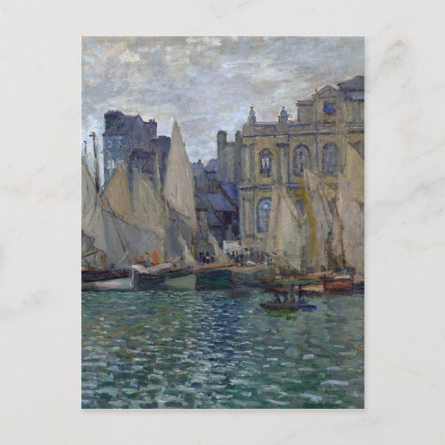 Cartão Postal Vista de Le Havre por Claude Monet (Frente)