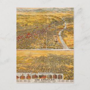 Cartão Postal Vista De Los Angeles, 1894