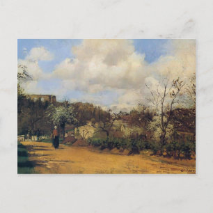 Cartão Postal Vista de Louveciennes por Camille Pissarro