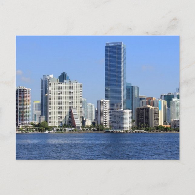 Cartão Postal Vista de Miami Skyline (Frente)