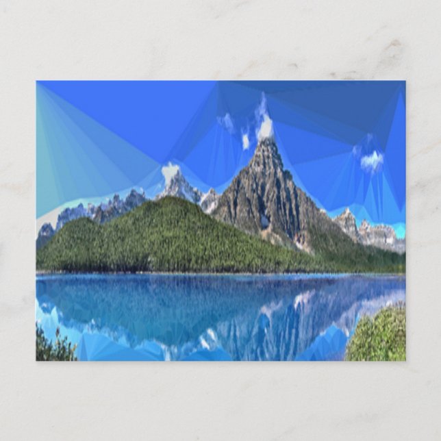 Cartão Postal Vista de montanha canadense (Frente)