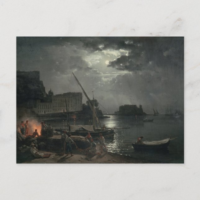 Cartão Postal Vista de Nápoles à Lua, 1829 (Frente)