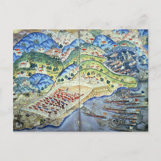 Cartão Postal Vista de Nice, do 'Suleymanname' (Frente)