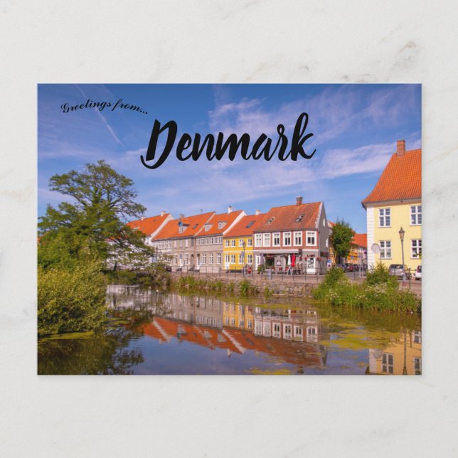 Cartão Postal Vista de Nyborg Dinamarca (Frente)