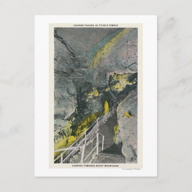 Cartão Postal Vista de Pagoda Chinesa no Templo de Titã (Frente)