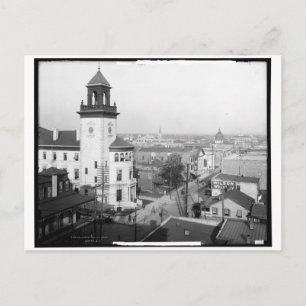 Cartão Postal Vista de paisagem urbana de Jacksonville, FL 1904 