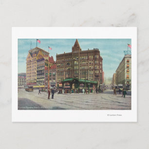 Cartão Postal Vista de Pioneer Square