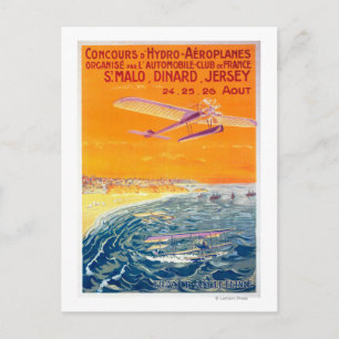 Cartão Postal Vista de Planos Flutuantes em Ar e Poster de Água