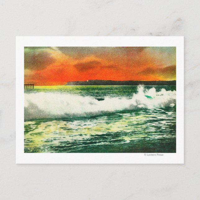 Cartão Postal Vista de Point Loma no SunsetCoronado, CA (Frente)