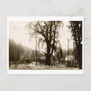 Cartão Postal Vista de Roslyn, Long Island, NY 1915 Vintage