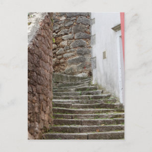 Cartão Postal Vista de rua na antiga cidade de Labin, na Ístria,