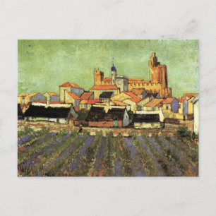 Cartão Postal Vista de Saintes Maries por Vincent van Gogh