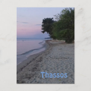 Cartão Postal Vista de Thassos desde Skala Rachoni