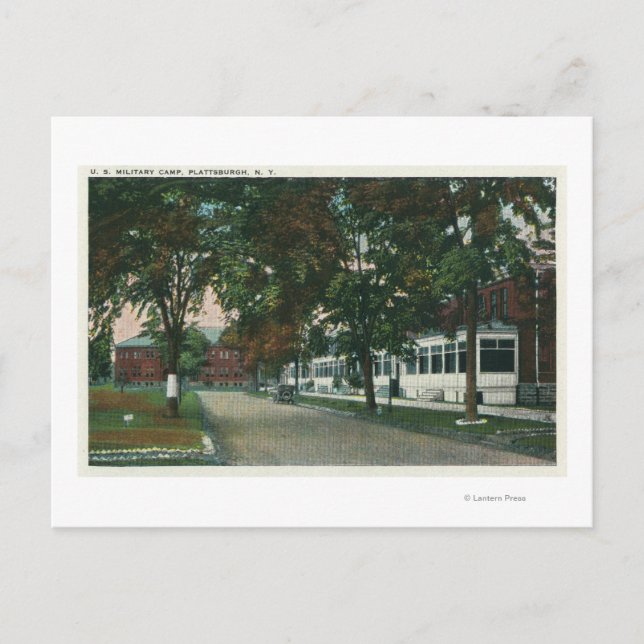 Cartão Postal Vista de um Campo Militar dos EUA (Frente)
