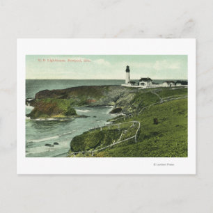 Cartão Postal Vista de um farol dos EUA