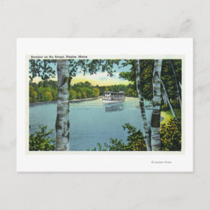 Cartão Postal Vista de um vapor no rio Songo